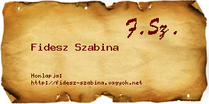 Fidesz Szabina névjegykártya